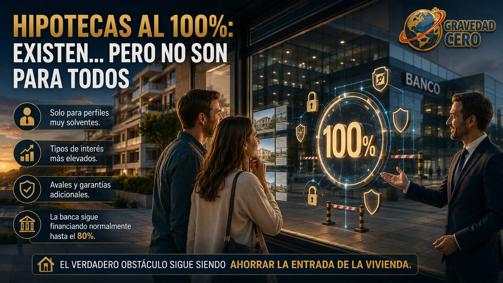 Hipotecas al 100%: existen, pero no son para todos