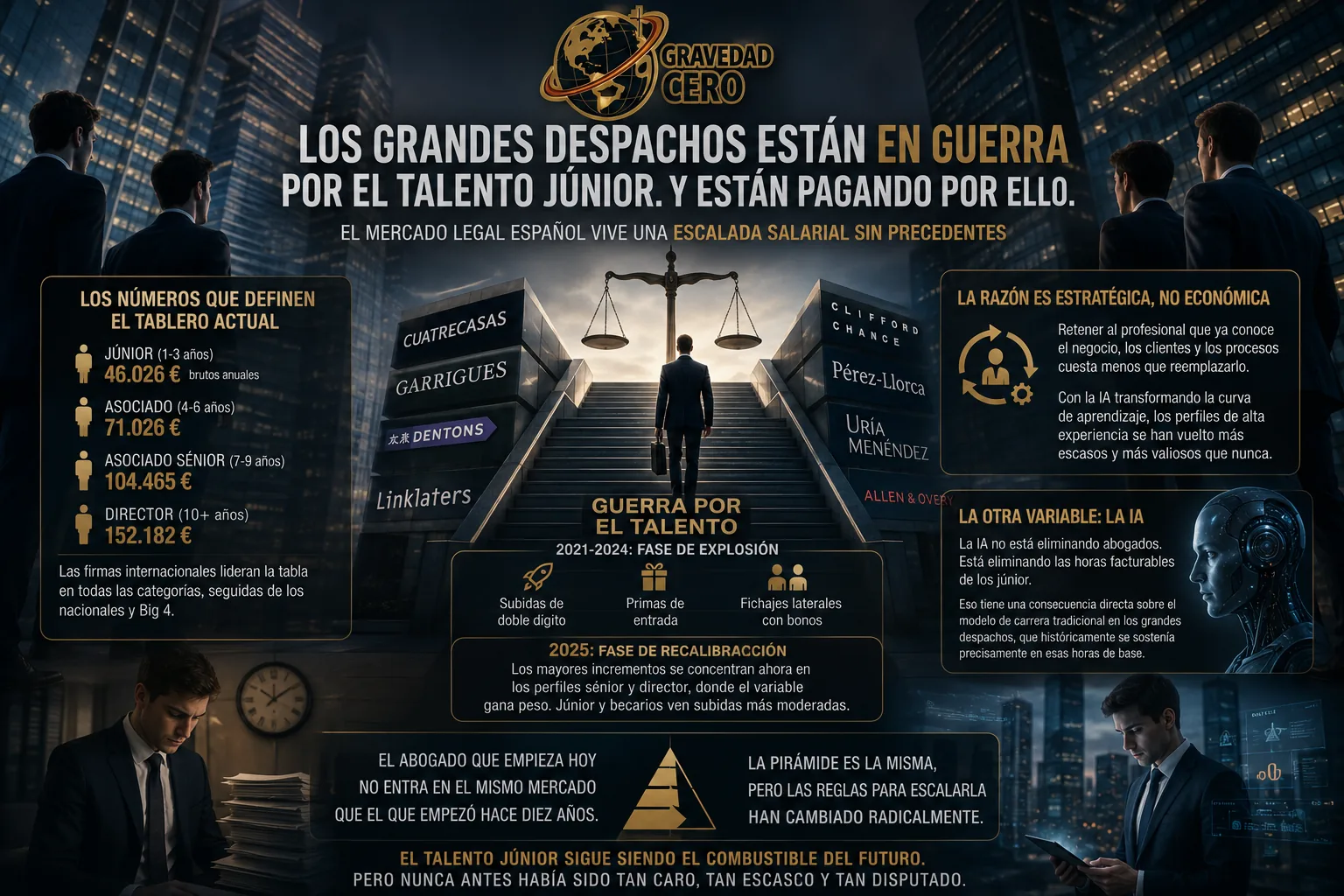 Guerra por el talento júnior en los grandes despachos