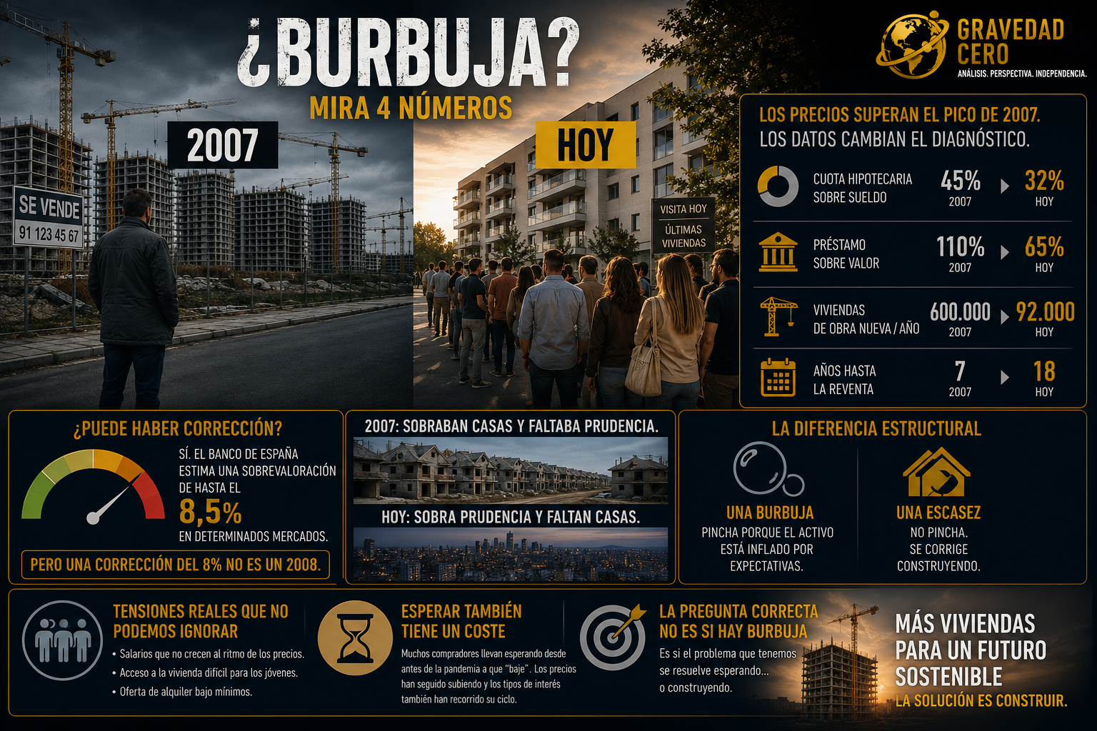 Los precios de la vivienda ya superan el pico de 2007. Y la palabra "burbuja" vuelve a aparecer en cada conversación.
