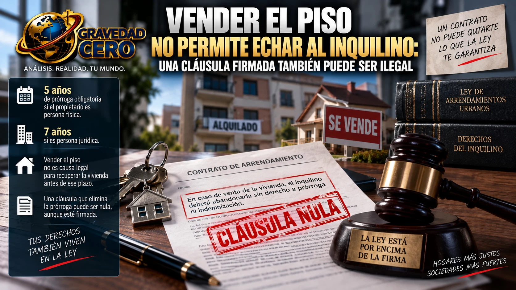 Vender el piso no permite echar al inquilino: una cláusula firmada también puede ser ilegal