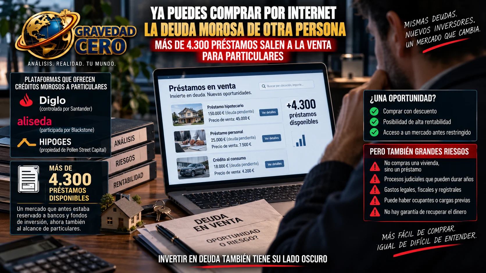 Ya puedes comprar por internet la deuda morosa de otra persona: más de 4.300 préstamos salen a la venta para particulares