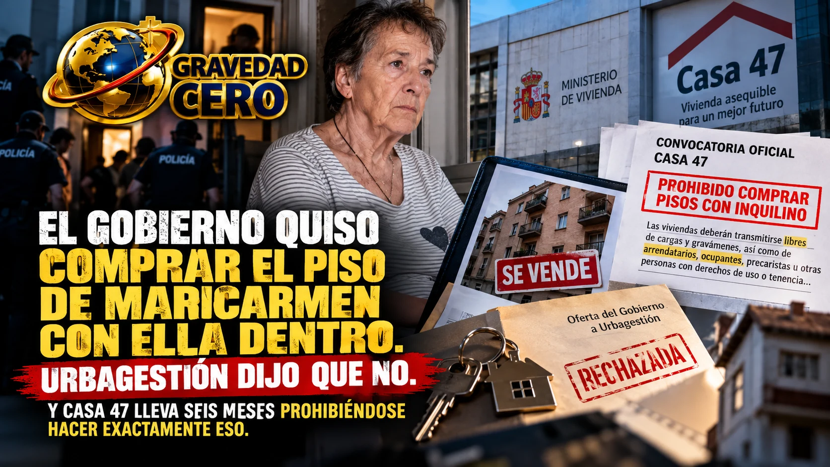 El Gobierno quiso comprar el piso de Maricarmen con ella dentro. Urbagestión dijo que no. Y Casa 47 lleva seis meses prohibiéndose hacer exactamente eso
