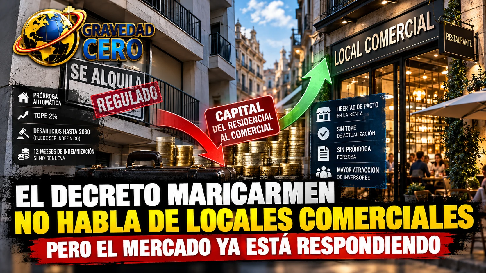 El decreto Maricarmen no habla de locales comerciales. Pero el mercado ya está respondiendo. Lo que va a ocurrir con el alquiler de locales a raíz de la nueva regulación residencial