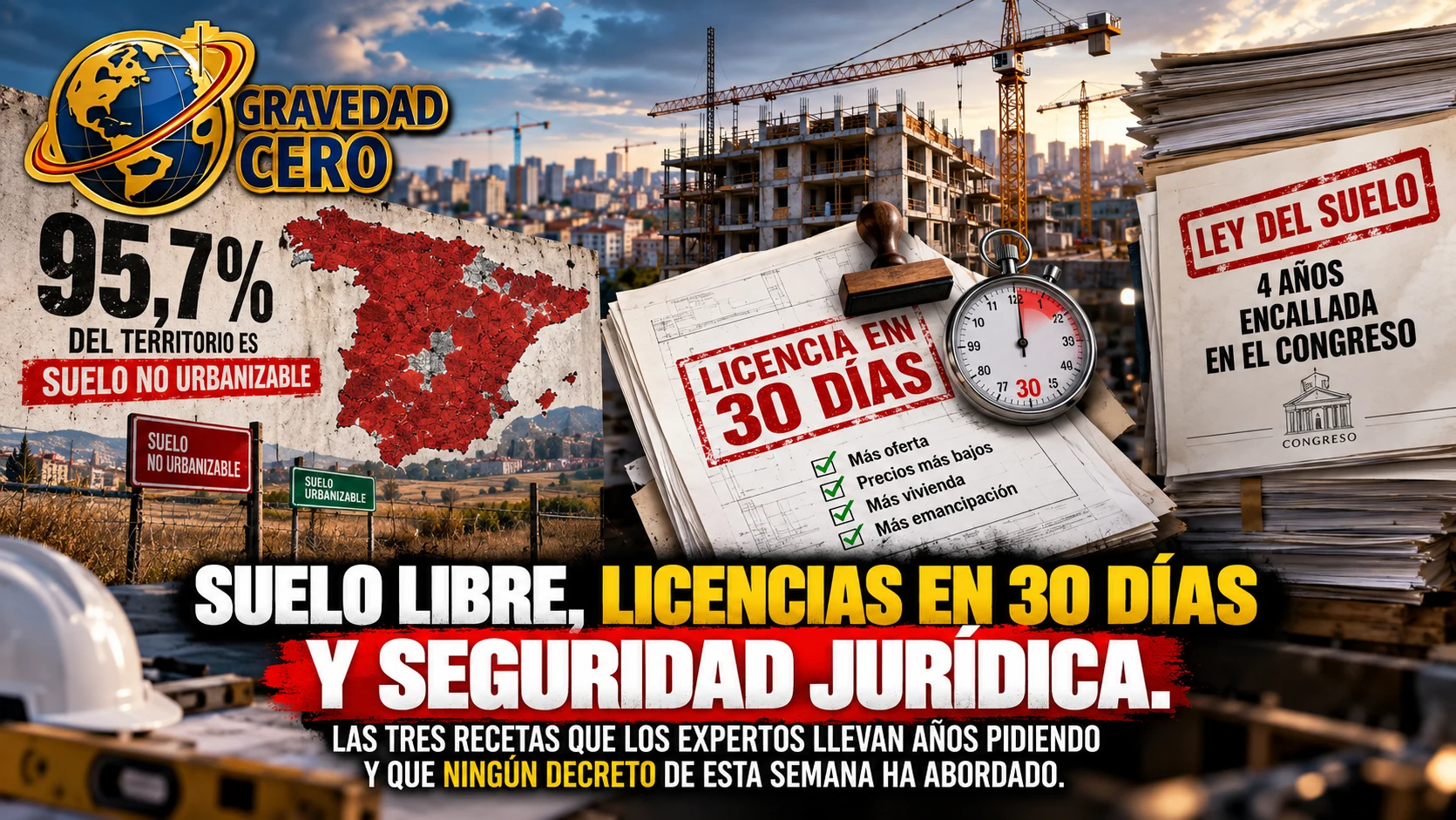 Suelo libre, licencias en 30 días y seguridad jurídica. Las tres recetas que los expertos llevan años pidiendo y que ningún decreto de esta semana ha abordado