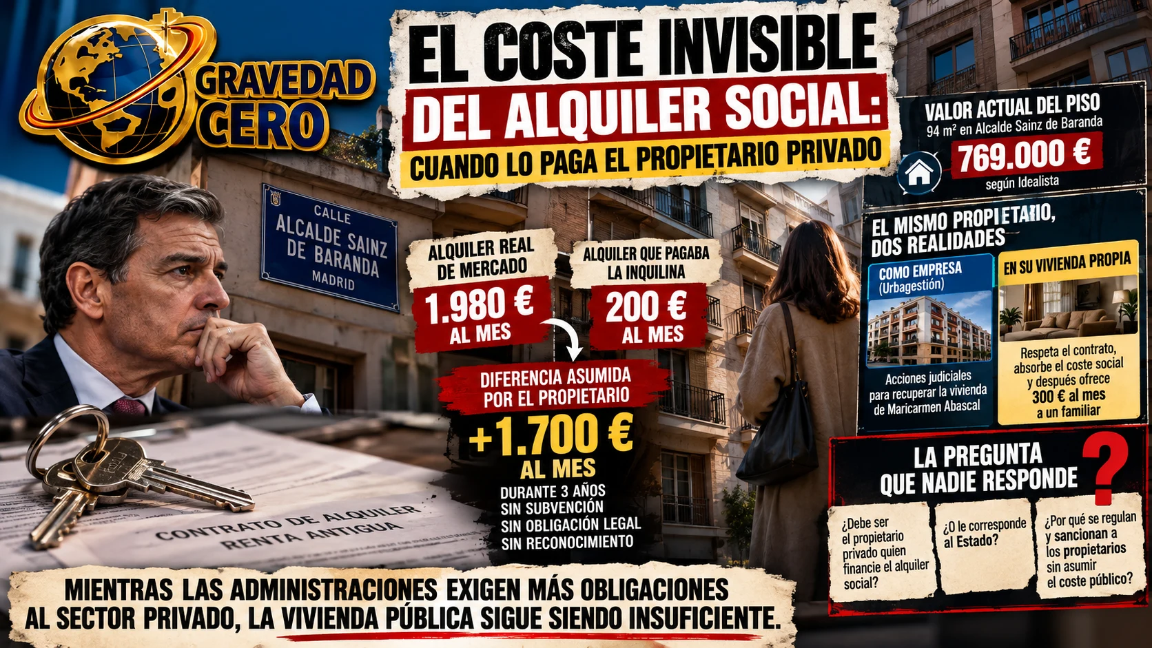 El coste invisible del alquiler social: cuando lo paga el propietario privado