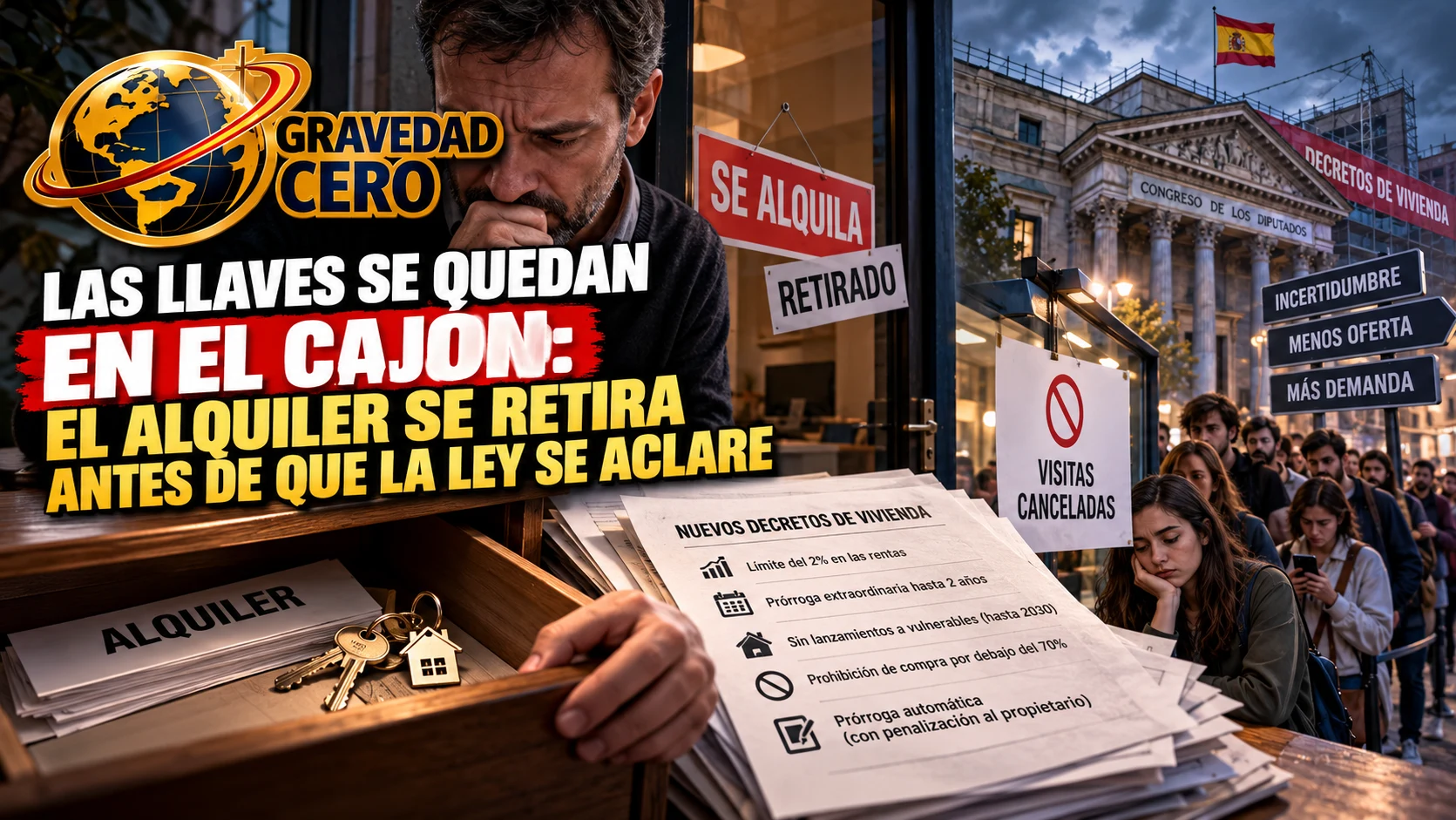 Las llaves se quedan en el cajón: el alquiler se retira antes de que la ley se aclare