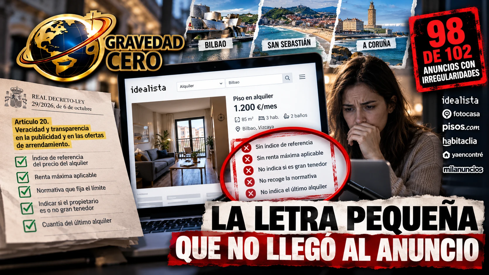 La letra pequeña que no llegó al anuncio