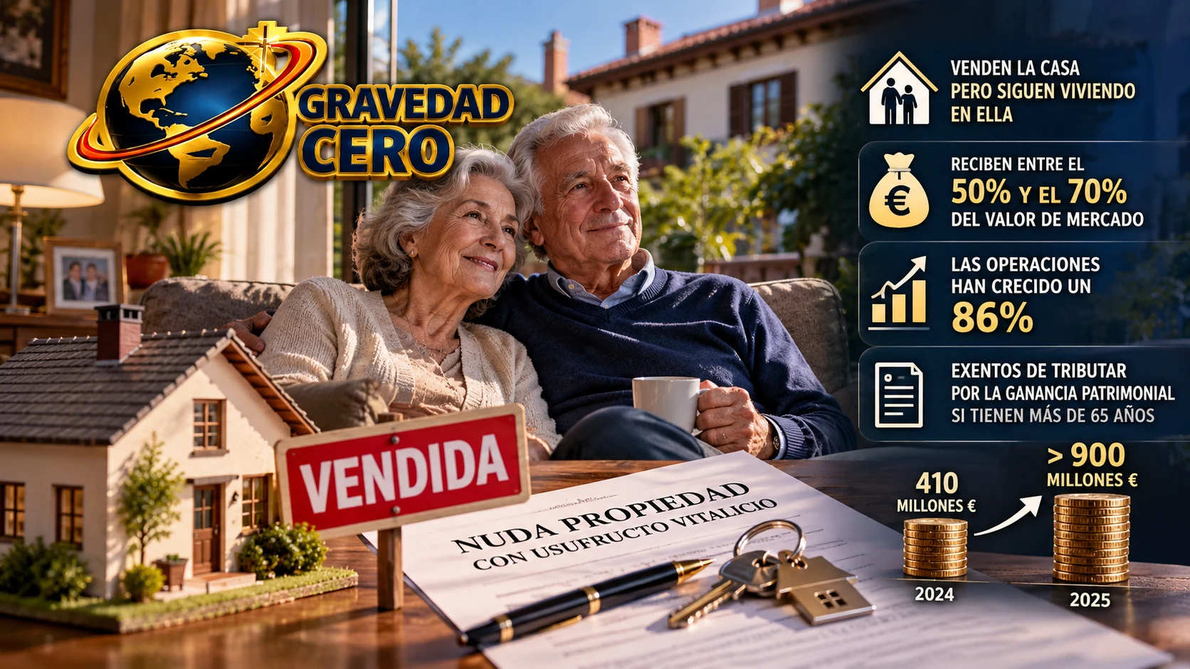 Jubilados que venden la casa sin mudarse