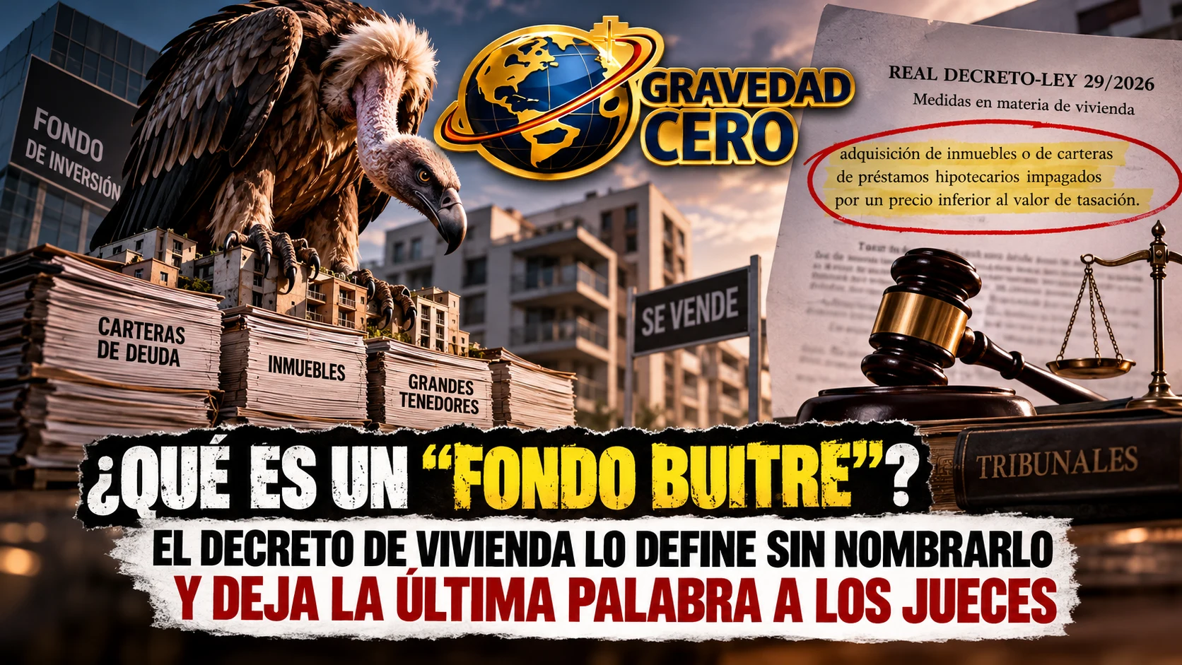 ¿Qué es un “fondo buitre”? El decreto de vivienda lo define sin nombrarlo y deja la última palabra a los jueces