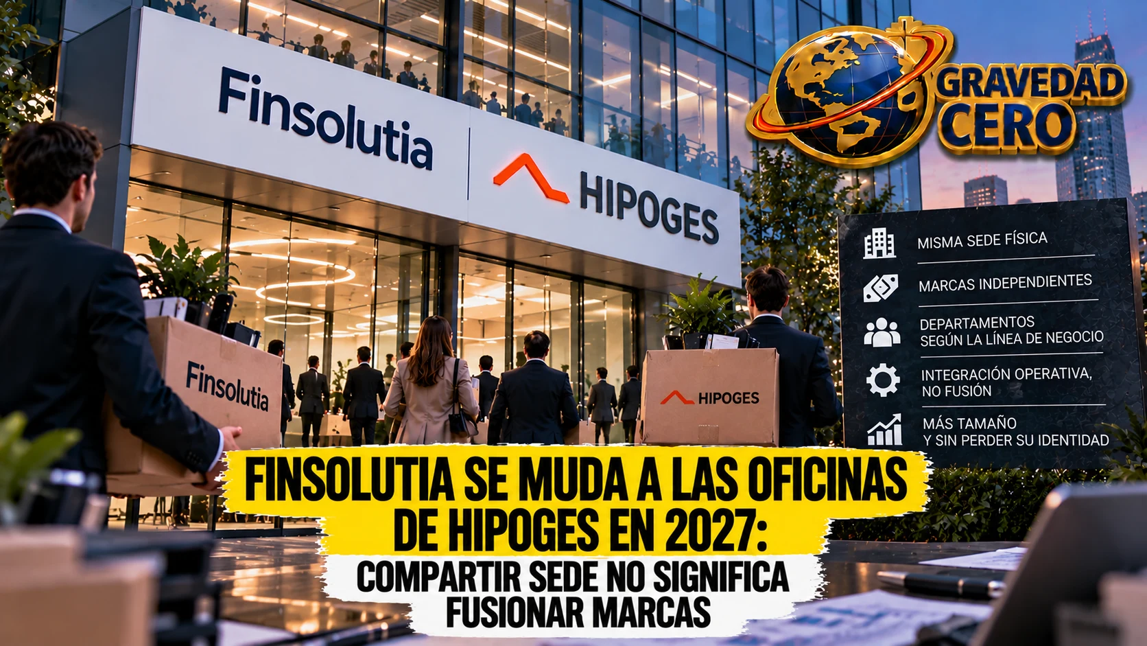 Finsolutia se muda a las oficinas de Hipoges en 2027: compartir sede no significa fusionar marcas
